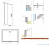 Radaway Idea DWJ Brushed Nickel drzwi wnękowe 140cm lewe szczotkowany nikiel 387018-91-01L